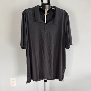 bcg Men's Charcoal Micro-Striped Polo